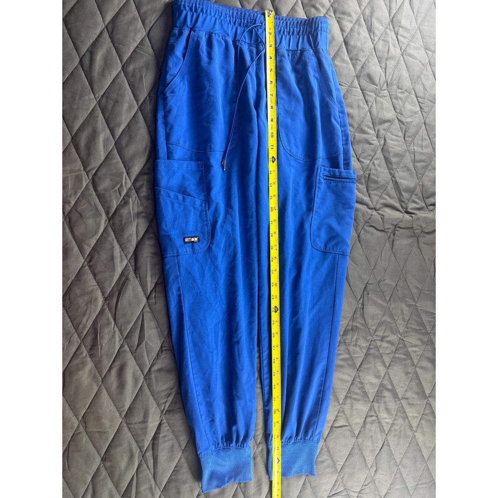 Grey's Anatomy Jogger Scrub Pants Womens S Blue Spandex Stretch Wear By Barco - Picture 10 of 10
